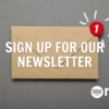 A brown envelope on a grey background, with 'sign up for our newsletter' overlaid on it; with the OSV News logo in the lower righthand corner.
